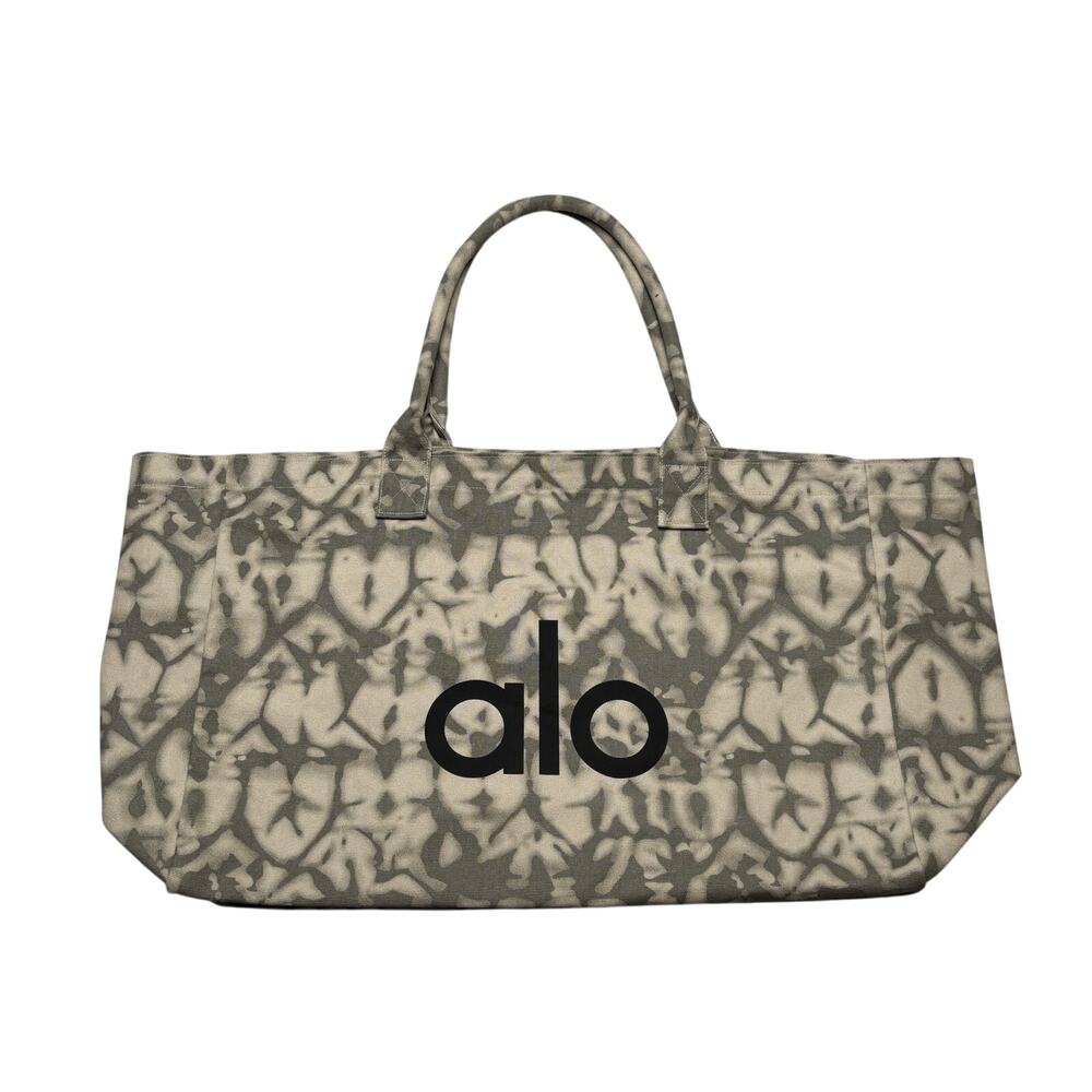 Alo Yoga Tie Dye Oversized Cotton Canvas Large Tote Bag
